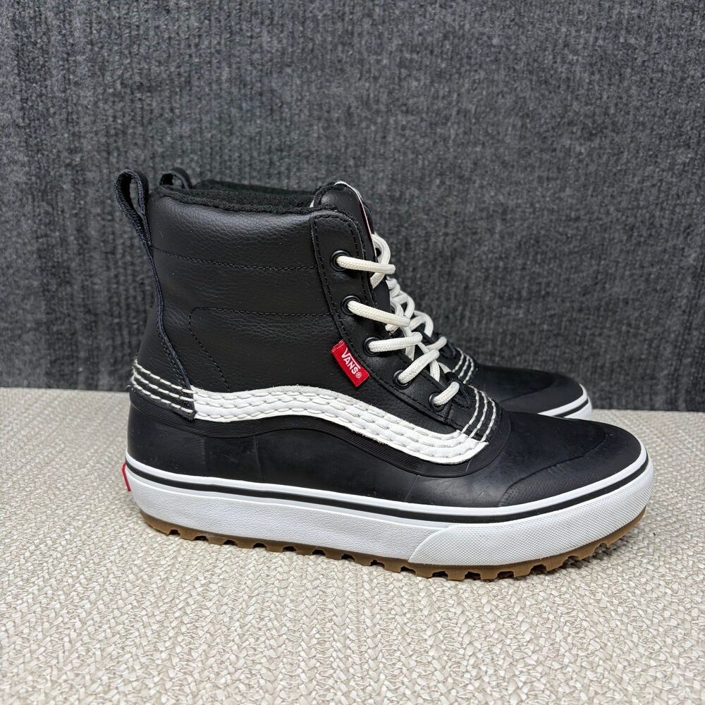 Vans Standard Mid Snow MTE Waterproof Boots Black White Gum Mens 8 US